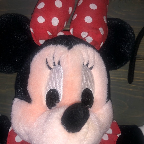 Applause Minnie Mouse Plush Hand Puppet 11" Disney Minnie Mouse Headband Red - Picture 10 of 12